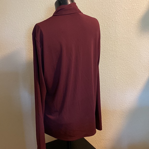 Van Heusen - Women Maroon, Tie, Long Sleeve, Tee Shirt - Picture 4 of 10